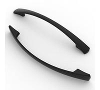 FURNIWARE 5 Pack Matt Black Cabinet Pulls, 128mm(5 Inch) Hole Center, A03 | Zinc Alloy Drawer Handles for Modern Kitchen Cupboards, Chest of Drawers, Bathroom Vanities, Wardrobe Doors, DIY Projects
