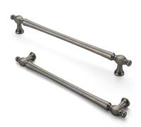 Furniware Antique Nickel Cabinet Pulls - Pack of 10, 7.6 Inch Hole Center Vintage Handles for Kitchen Cabinets and Cupboards