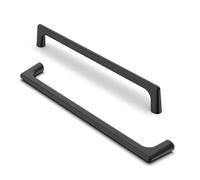 Furniware Matt Black Cabinet Pulls - Pack of 10, 192mm(7.5 Inch) Center to Center, Kitchen Hardware