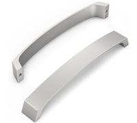 Furniware Pack of 10 Brushed Nickel Cabinet Handles, Cupboard Handles Drawer Pulls 192mm(7.6 Inch) Hole Center, Hardware Modern Kitchen Cabinet Door Handles, for Kitchen and Bathroom Cabinets Cupboard