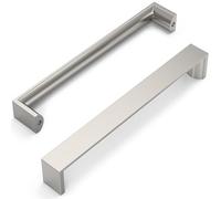 FURNIWARE Pack of 10 Brushed Nickel Cupboard Handles, Drawer Pulls 160mm(6.3 Inch) Hole Center, Hardware Modern Kitchen Cabinet Door Handles, for Kitchen and Bathroom Cabinets Cupboard