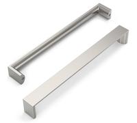 FURNIWARE Pack of 10 Brushed Nickel Cupboard Handles, Drawer Pulls 192mm(7.6 Inch) Hole Center, Hardware Modern Kitchen Cabinet Door Handles, for Kitchen and Bathroom Cabinets Cupboard