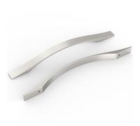 FURNIWARE Pack of 10 Brushed Nickel D-Shape Drawer Pulls, Kitchen Cabinet Handles 192mm(7.6 Inch) Hole Center, Modern Hardware Door Handles for Bathroom Cabinets Cupboard