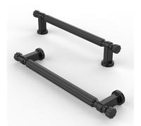 FURNIWARE Pack of 10 Cabinet Handles Matt Black Kitchen Door Handles Hardware Drawer Pulls Kitchen Cabinet Door Handles Pull-128mm(5 Inch) Hole Center