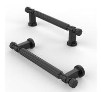 FURNIWARE Pack of 10 Cabinet Handles Matt Black Kitchen Door Handles Hardware Drawer Pulls Kitchen Cabinet Door Handles Pull-96mm(3.8 Inch) Hole Center