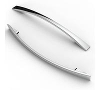 FURNIWARE Pack of 10 Cabinet Pulls, Zinc Alloy Drawer Pulls, Hardware Modern Kitchen Cabinet Door Handles, for Kitchen and Bathroom Cabinets Cupboard, Chrome-160mm(6.3 Inch) Hole Center