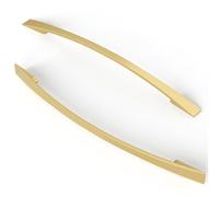 FURNIWARE Pack of 5 Cabinet Pulls, Zinc Alloy Drawer Pulls, Hardware Modern Kitchen Cabinet Door Handles, for Kitchen and Bathroom Cabinets Cupboard, Brass-192mm(7.6 Inch) Hole Center