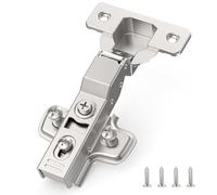 Furniware Set of 2 Middle Stop Cabinet Hinges, Opening Angle 110° with Hydraulic Spring, Perfect Soft Close Kitchen Cabinet Hinges, Pot Drilling Distance 45 mm, for Wardrobe, Kitchen Cupboard