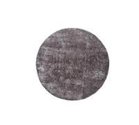 FURNLUX Grey Rug 200 x 200 cm Polyester/Cotton High Pile 9 kg 3 cm Pile Height