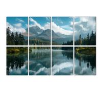 FurnoFlexArt Acoustic Panels Tiles Decorative Room Sound Proof Foam Absorbing Panels Noise Dampening Canceling Reducing Blocker for Walls (Mountain Lake View, 48 * 32 in)