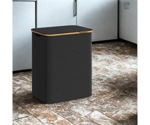 FURNOLD 130L Double Laundry Basket With Lid And Removable Lining