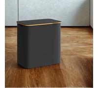 FURNOLD 150L Triple Laundry Basket With Lid And Removable Lining