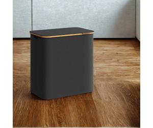 FURNOLD 150L Triple Laundry Basket With Lid And Removable Lining