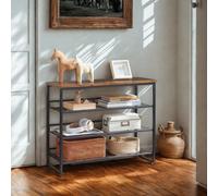 FURNOLD 4-Tier Hallway Shoe Rack Storage With Adjustable Mesh Shelves