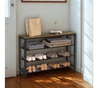 FURNOLD 4 Tier Shoe Rack Hallway Storage