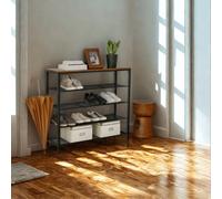 FURNOLD 5 Tier Industrial Shoe Rack Hallway Storage Organiser
