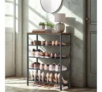 FURNOLD 5 Tier Industrial Shoe Rack Hallway Storage Organiser