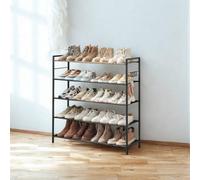 FURNOLD 5 Tier Industrial Shoe Rack Hallway Storage Organiser