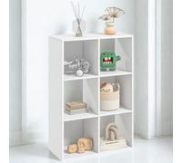FURNOLD 6 Cube Freestanding Storage Unit Bookcase White