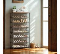 FURNOLD 8-Tier Hallway Shoe Rack Storage With Adjustable Shelves