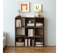 FURNOLD 9 Cube Freestanding Storage Unit Bookcase Rustic