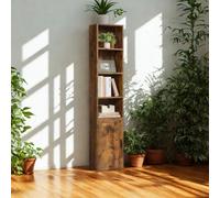 FURNOLD Adjustable Tall Free Standing Bookcase Shelf For Living Room Storage