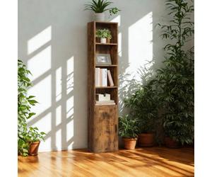 FURNOLD Adjustable Tall Free Standing Bookcase Shelf For Living Room Storage