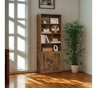 FURNOLD Adjustable Tall Wide Free Standing Bookcase Shelf For Living Room Storage