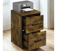 FURNOLD Industrial 2 Drawer Portable Rolling Filing Cabinet