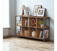 FURNOLD Industrial 3 Tier Wide Bookcase Storage Shelves Unit