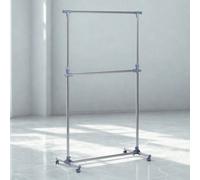 FURNOLD Industrial Heavy Duty Adjustable Garment Rail On Wheels