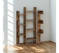 FURNOLD Large Industrial Freestanding Bookcase With 13 Shelves