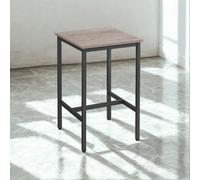 FURNOLD Square Kitchen Counter Height Breakfast Bar Table Greige