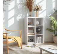 FURNOS 6 Cube Freestanding Storage Unit Bookcase White FURNOS White