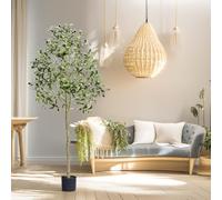 FURNOS Artificial 152CM/5FT Tall Decorative Olive Plant in Green FURNOS Green