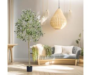 FURNOS Artificial 152CM/5FT Tall Decorative Olive Plant in Green FURNOS Green