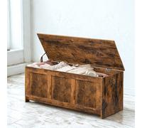 FURNOS Large Industrial Wooden Storage Box Chest Trunk Rustic Brown FURNOS Brown