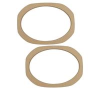 FurnyQuaint 6"x9" Universal Speaker Spacer Ring Adapter Waterproof Wooden Mounting Bracket for Car Audio Subwoofer Installation, Brown Wood，Washer only, no Speaker 2 Pcs