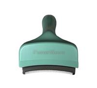 FurorMeow Pet Deshedding Tool with Curve Blade, Cat Grooming Brush, Tight V-shaped Teeth Shedding Comb for Cat and Small Dog Large Green (Green, Small)