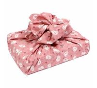 Furoshiki Gift Wrap Japanese Style Reusable Easter Cotton Wrapping Sheet - 4 Designs Available (50 X 50 cm, Pink Rabbit)