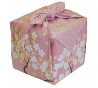 Furoshiki Japanese Wrapping Cloth Fabric 27.6"(70cm) Large Size Reusable Eco Gift Wrap Paper Ukiyo-e, Square for Christmas Birthday Gift Wrapping Bento Lunch Bags (Cherry Blossom Trees, 27.6 inches)