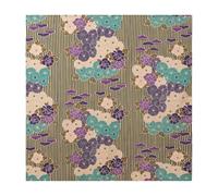 Furoshiki Wrapping Cloth 100cm (Retro Flower Purple) Japanese Traditional fabric Reusable Cotton Wrapping Sustainable