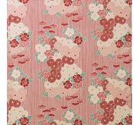 Furoshiki Wrapping Cloth 100cm (Retro Flower Red) Japanese Traditional Fabric Reusable Cotton Wrapping Sustainable