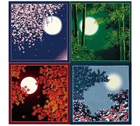 Furoshiki Wrapping Cloth 4 Seasons in Japan Set of 4 Spring Summer Fall Winter 19.68"x19.68"