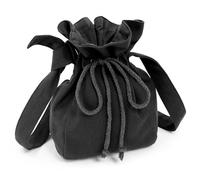 FURPHI Medieval Drawstring Shoulder Bag Renaissance Canvas Dice Bag Coin Purse Ren Faire Costume Accessories, Black, Standard, Medieval