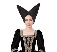 FURPHI Medieval Escoffion Hat Late Middle Ages Headwear Halloween LARP Costume Accessories for Women, Multicolour, Standard