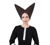 FURPHI Medieval Escoffion Hat Late Middle Ages Headwear Halloween LARP Costume Accessories for Women, Multicolour, Standard