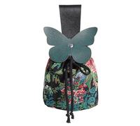 FURPHI Renaissance Belt Pouch Medeival Butterfly Drawstring Waist Bag Vintage Coin Purse Dice Bag Costume Accessories for LARP Ren Faire, Multicolor, C