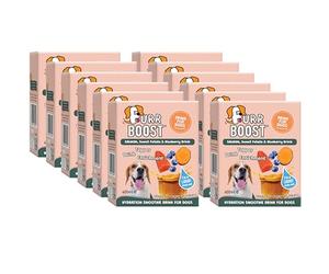 Furr Boost Dog Drink Hydration Pack Salmon, Sweet Potato & Blueberry (12x400ml) | 100% Natural Rehydration Smoothie for Dogs | No Additives or Preservatives | More Benefits than Bone Broth |
