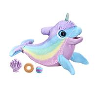 FurReal Wavy the Narwhal Interactive Animatronic Plush Toy, Electronic Pet, 80+ Sounds and Reactions, Rainbow Plush, Ages 4 and Up
